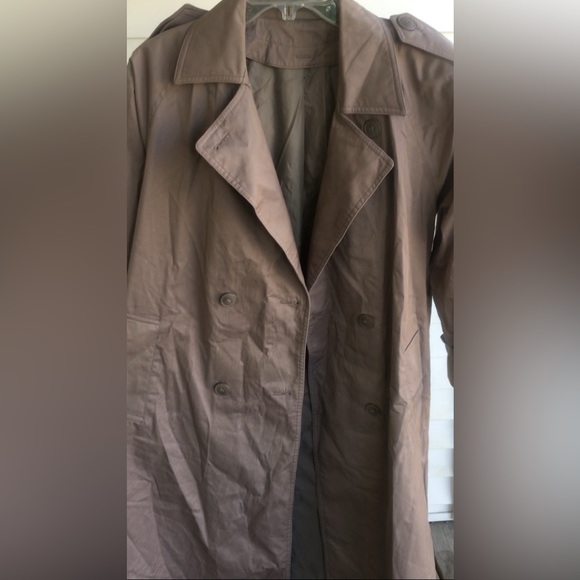Trench Coat\ Deep Taupe Women’s Trench Coat Sz S/M - Picture 12 of 12